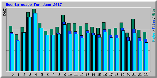 Hourly usage for June 2017